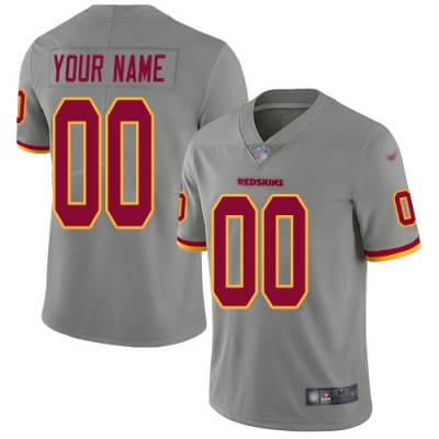 Nike Washington Commanders Customized Gray Men's Stitched NFL Limited Inverted Legend Jersey